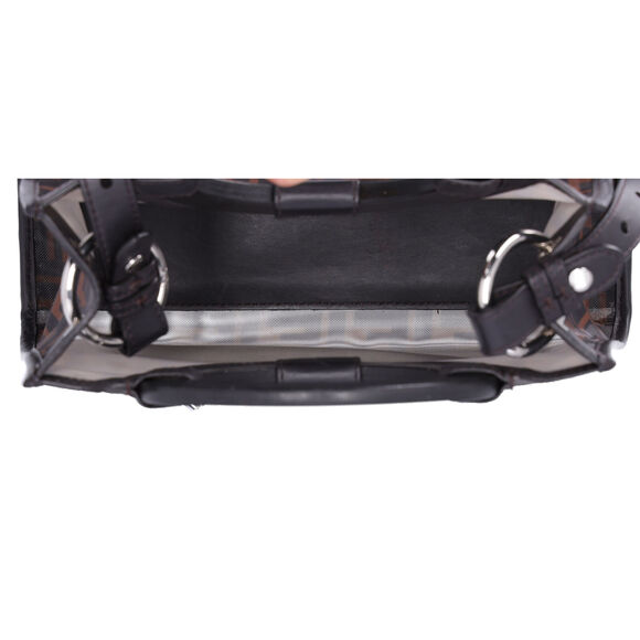 FENDI Runaway Shopper Tote Bag 8BH353-A6D6 Black Dark Brown - Picture 8 of 9